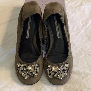 Vera Wang suede ballet flats